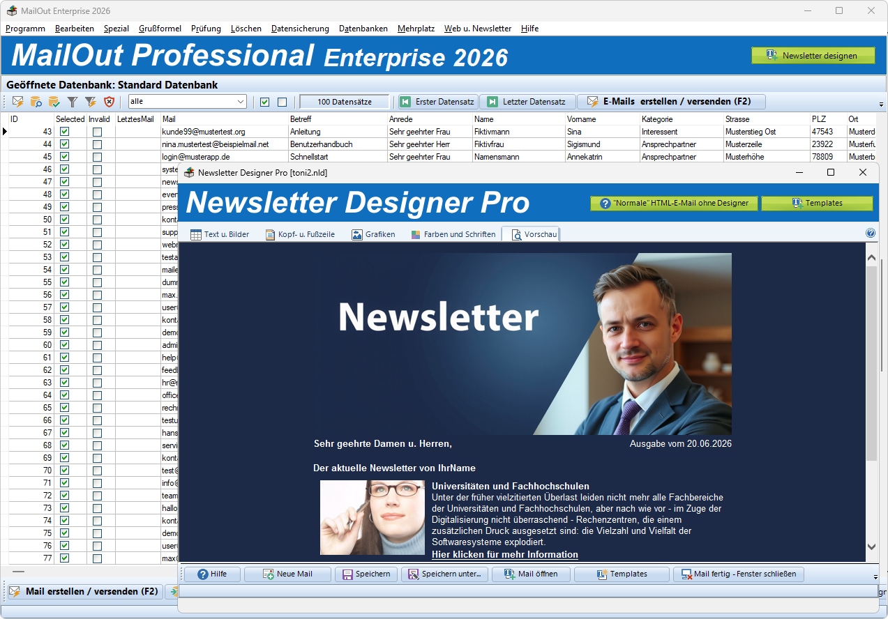 Newsletter Programm